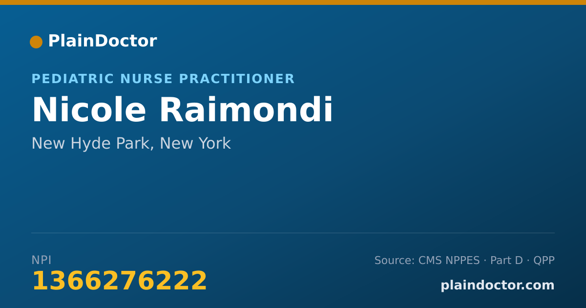 Shareable card for Nicole Raimondi - Pediatric Nurse Practitioner, New Hyde Park, NY