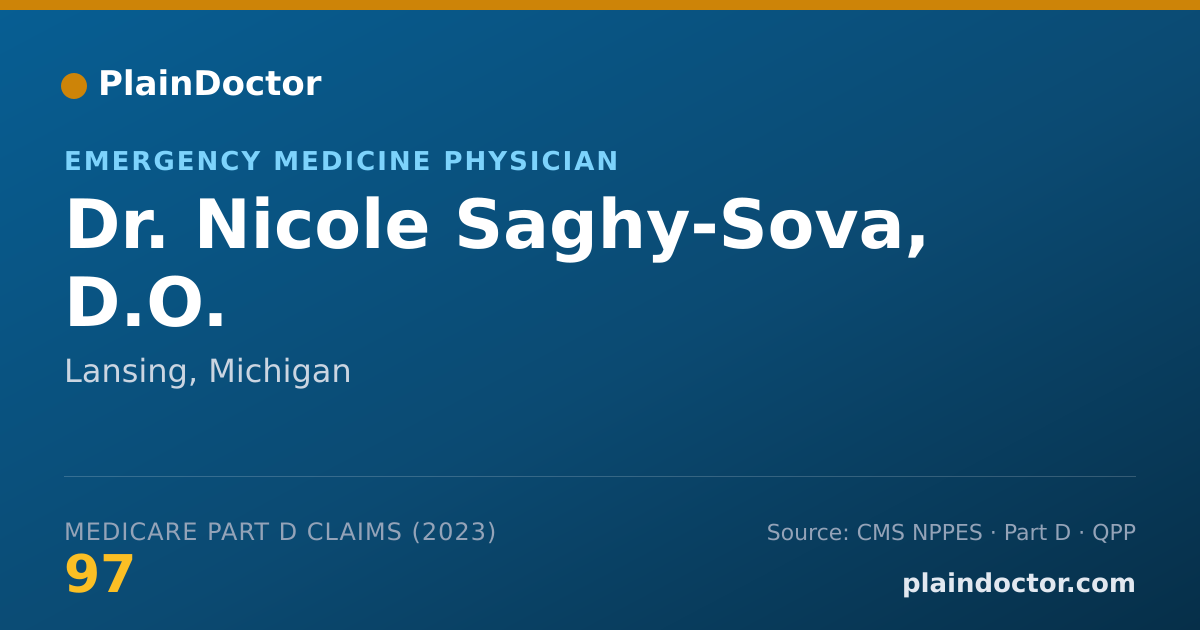 Shareable card for Nicole Saghy-Sova, D.O. - Emergency Medicine Physician, Lansing, MI