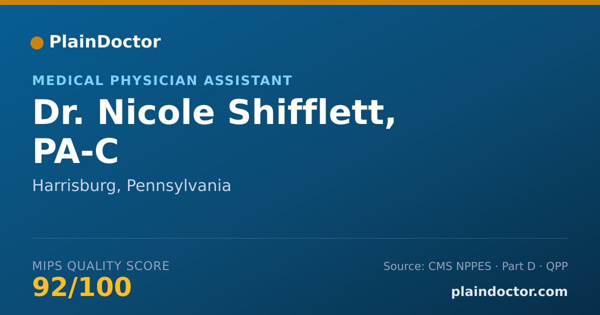 Shareable card for Nicole Shifflett, PA-C - Medical Physician Assistant, Harrisburg, PA