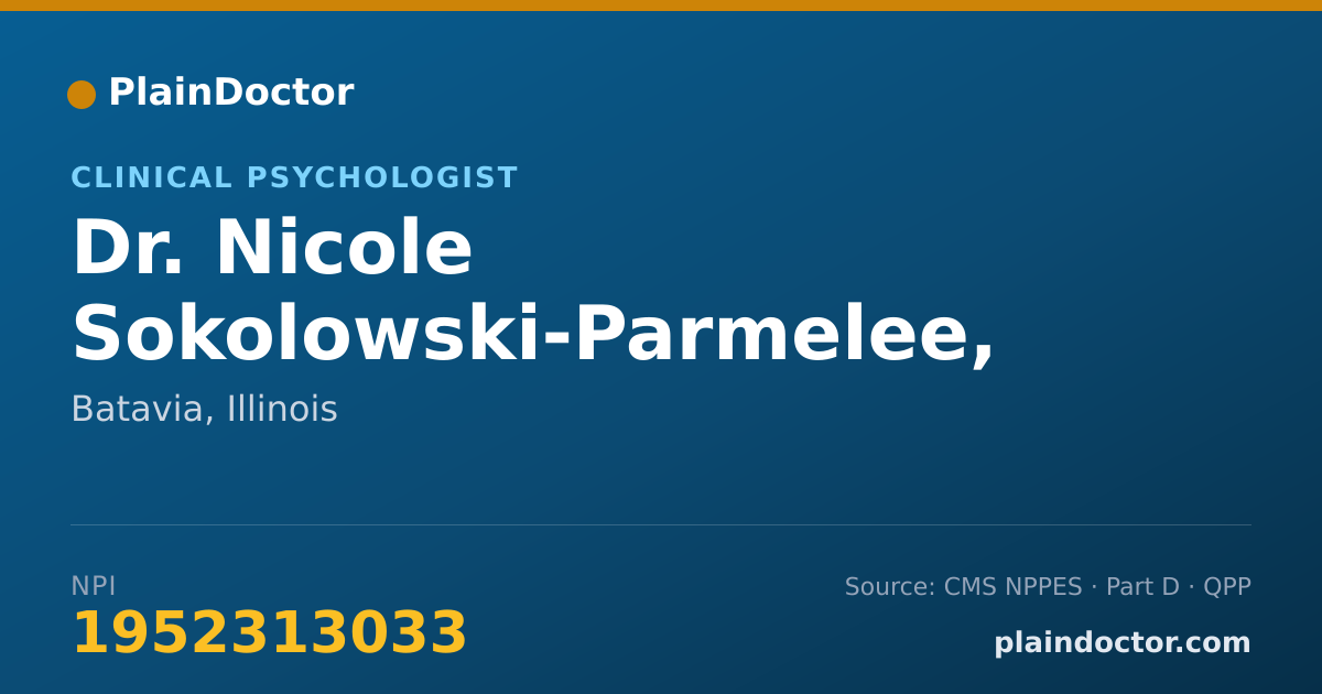 Shareable card for Nicole Sokolowski-Parmelee, PSY.D. - Clinical Psychologist, Batavia, IL