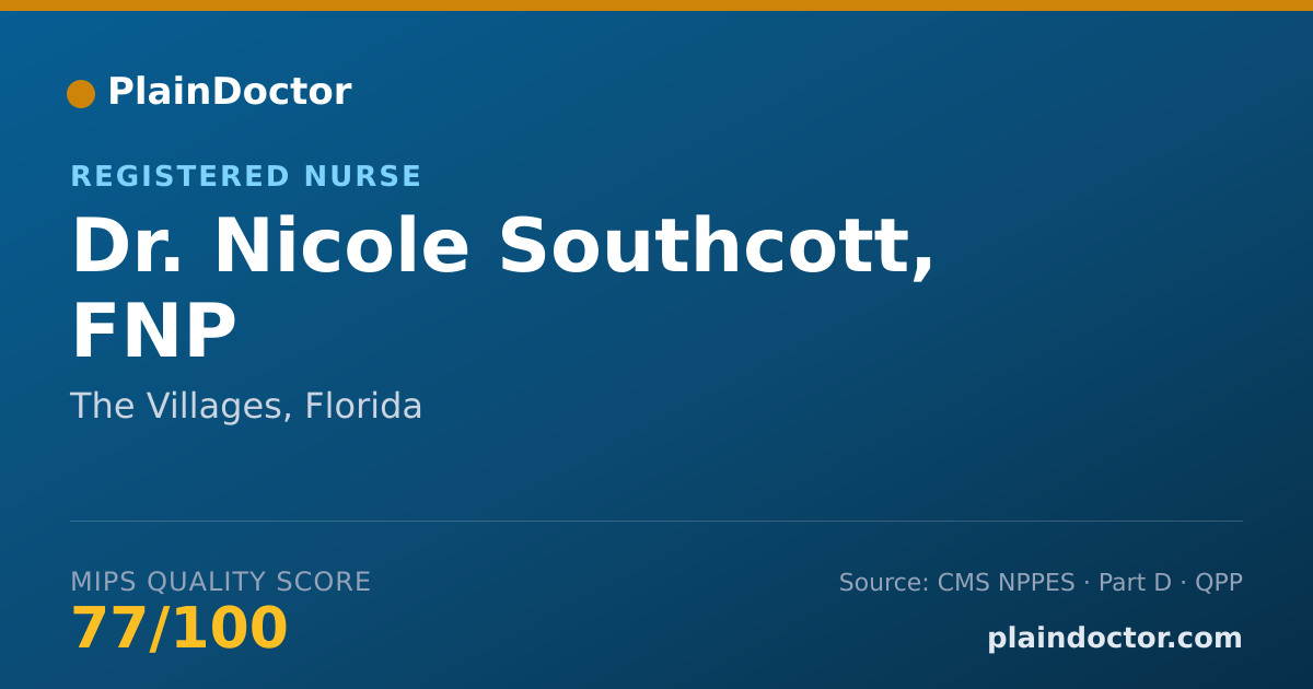 Shareable card for Nicole Southcott, FNP - Registered Nurse, The Villages, FL