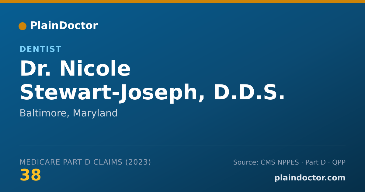 Shareable card for Nicole Stewart-Joseph, D.D.S. - Dentist, Baltimore, MD