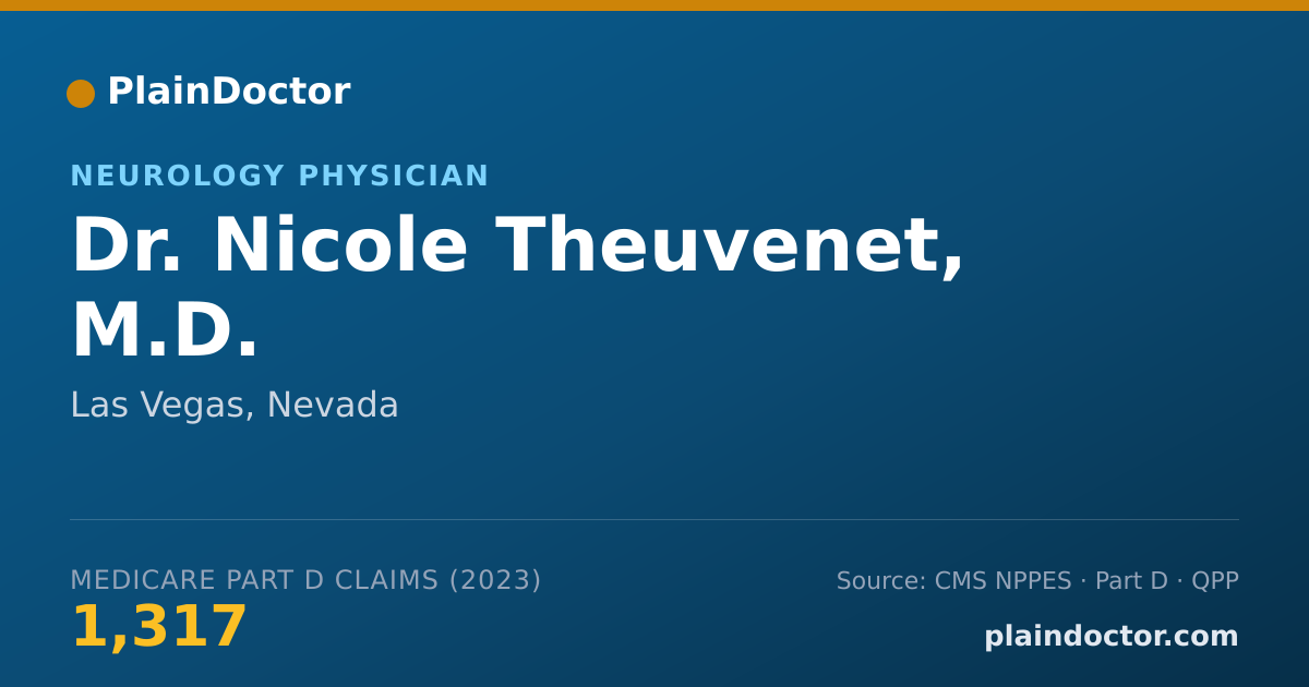 Shareable card for Nicole Theuvenet, M.D. - Neurology Physician, Las Vegas, NV