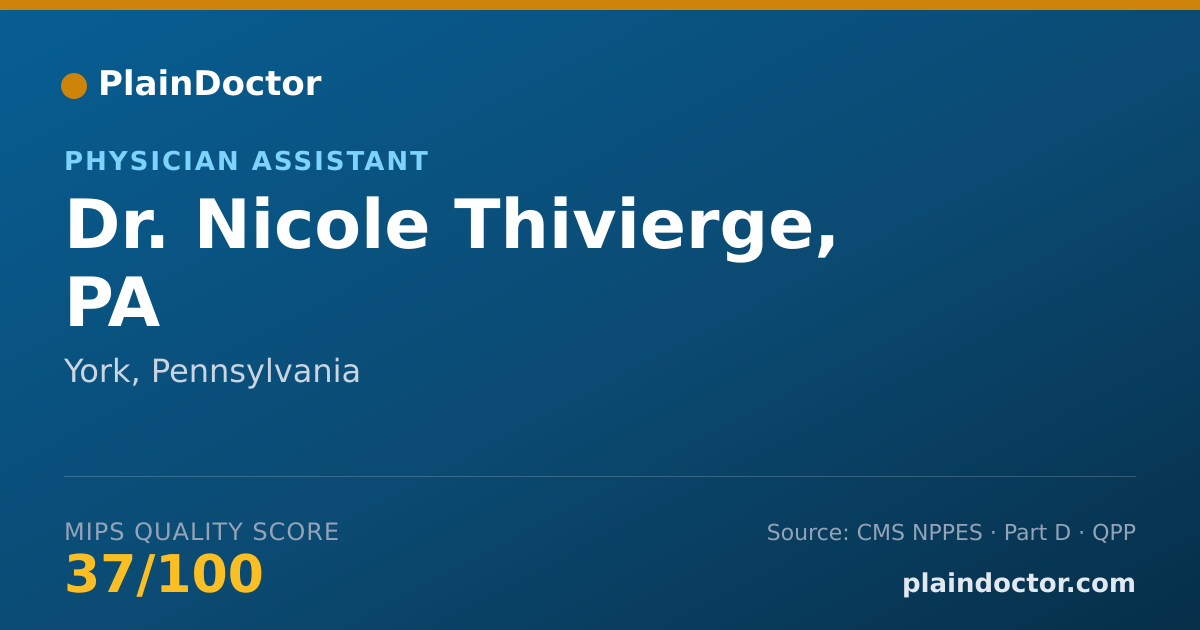 Shareable card for Nicole Thivierge, PA - Physician Assistant, York, PA