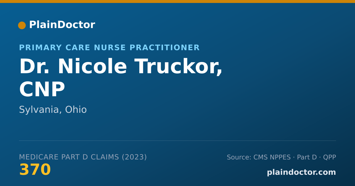 Shareable card for Nicole Truckor, CNP - Primary Care Nurse Practitioner, Sylvania, OH