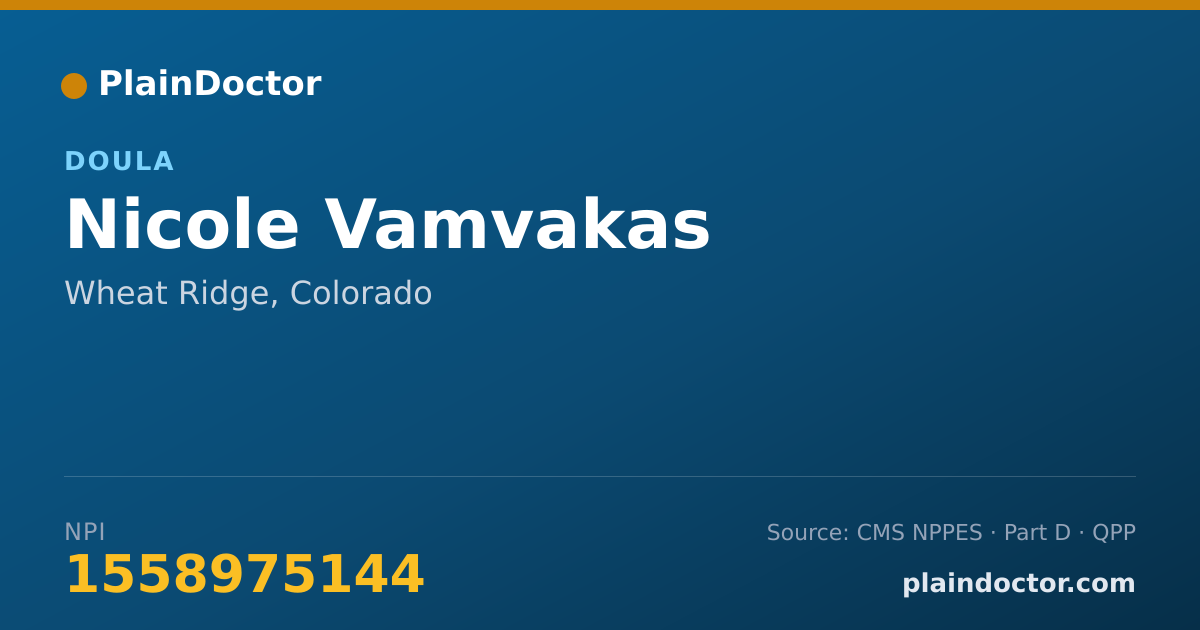 Shareable card for Nicole Vamvakas - Doula, Wheat Ridge, CO