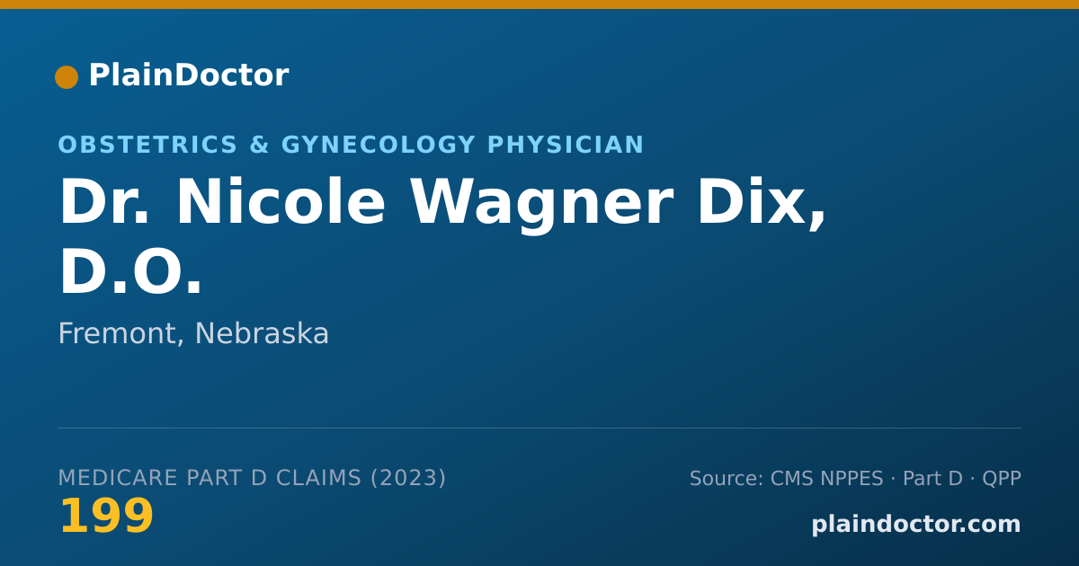 Shareable card for Nicole Wagner Dix, D.O. - Obstetrics & Gynecology Physician, Fremont, NE