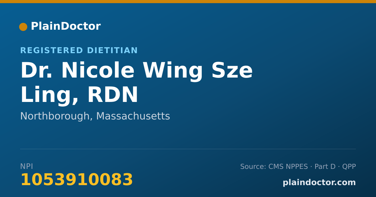 Shareable card for Nicole Wing Sze Ling, RDN - Registered Dietitian, Northborough, MA