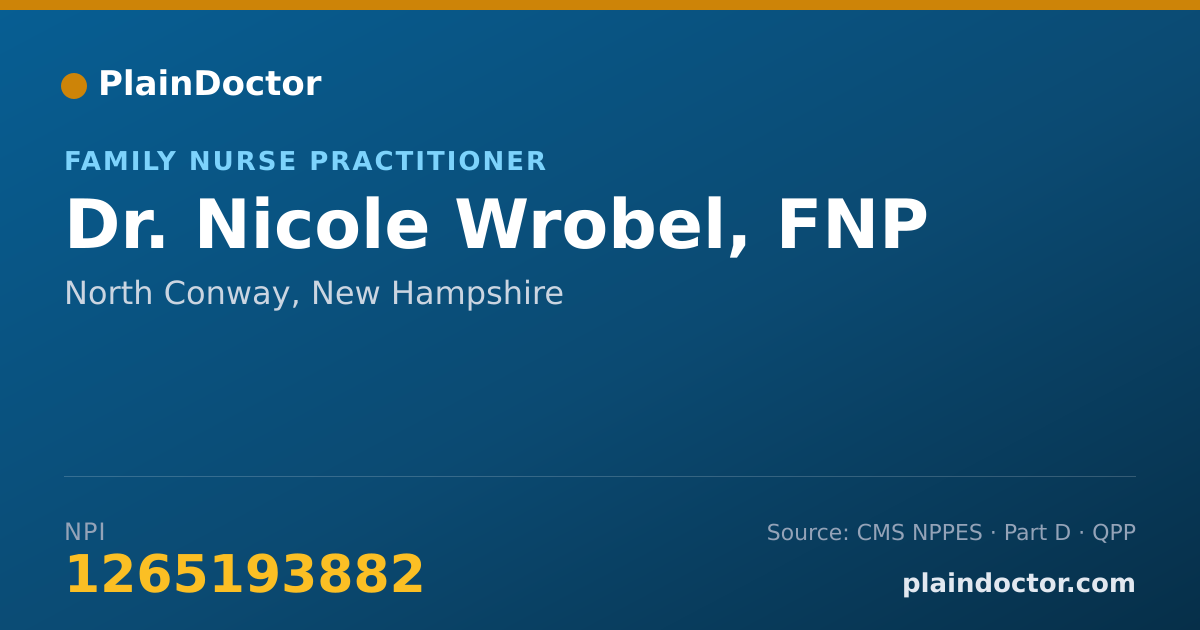 Shareable card for Nicole Wrobel, FNP - Family Nurse Practitioner, North Conway, NH