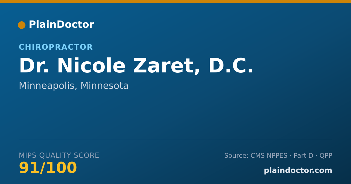 Shareable card for Nicole Zaret, D.C. - Chiropractor, Minneapolis, MN