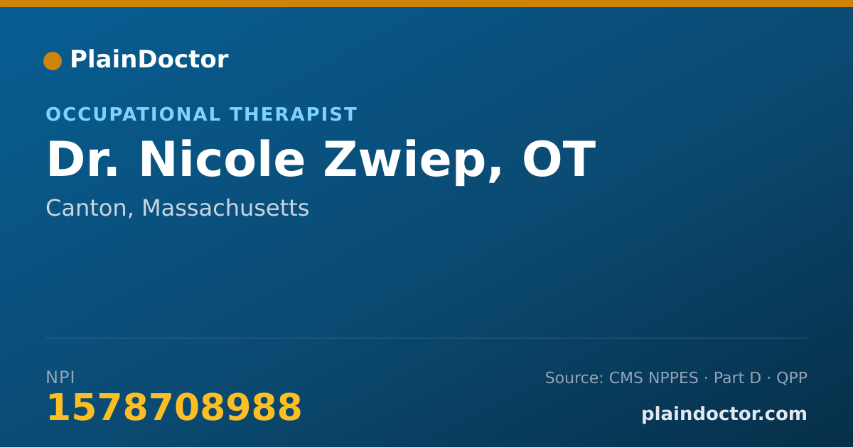Shareable card for Nicole Zwiep, OT - Occupational Therapist, Canton, MA