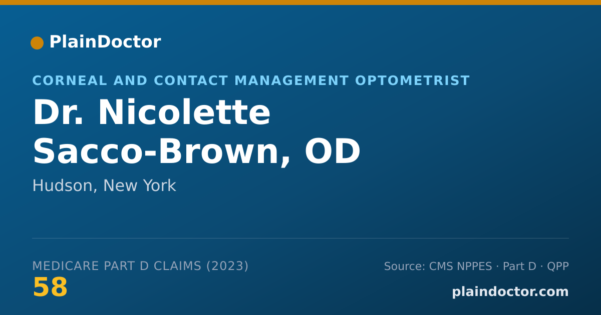 Shareable card for Nicolette Sacco-Brown, OD - Corneal and Contact Management Optometrist, Hudson, NY