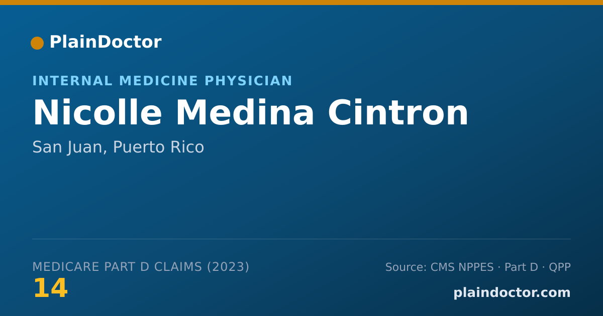 Shareable card for Nicolle Medina Cintron - Internal Medicine Physician, San Juan, PR