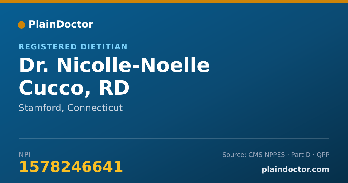 Shareable card for Nicolle-Noelle Cucco, RD - Registered Dietitian, Stamford, CT