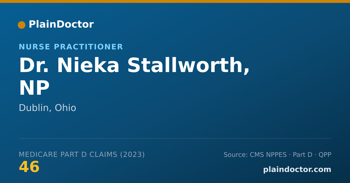 Shareable card for Nieka Stallworth, NP - Nurse Practitioner, Dublin, OH