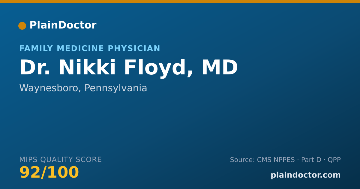 Shareable card for Nikki Floyd, MD - Family Medicine Physician, Waynesboro, PA