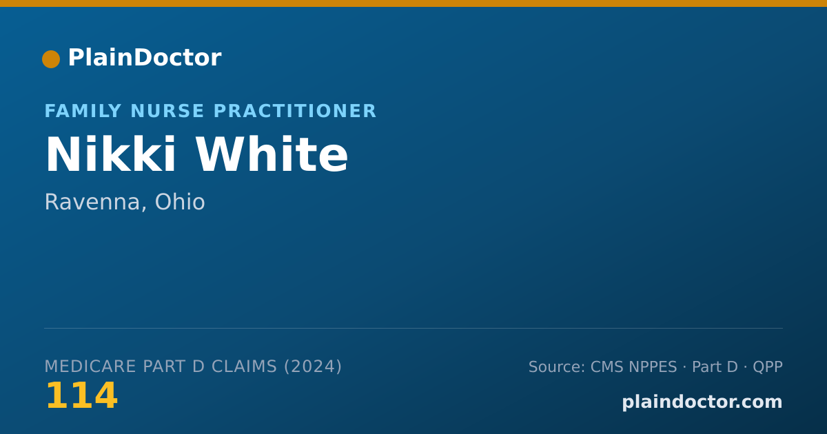 Shareable card for Nikki White - Family Nurse Practitioner, Ravenna, OH