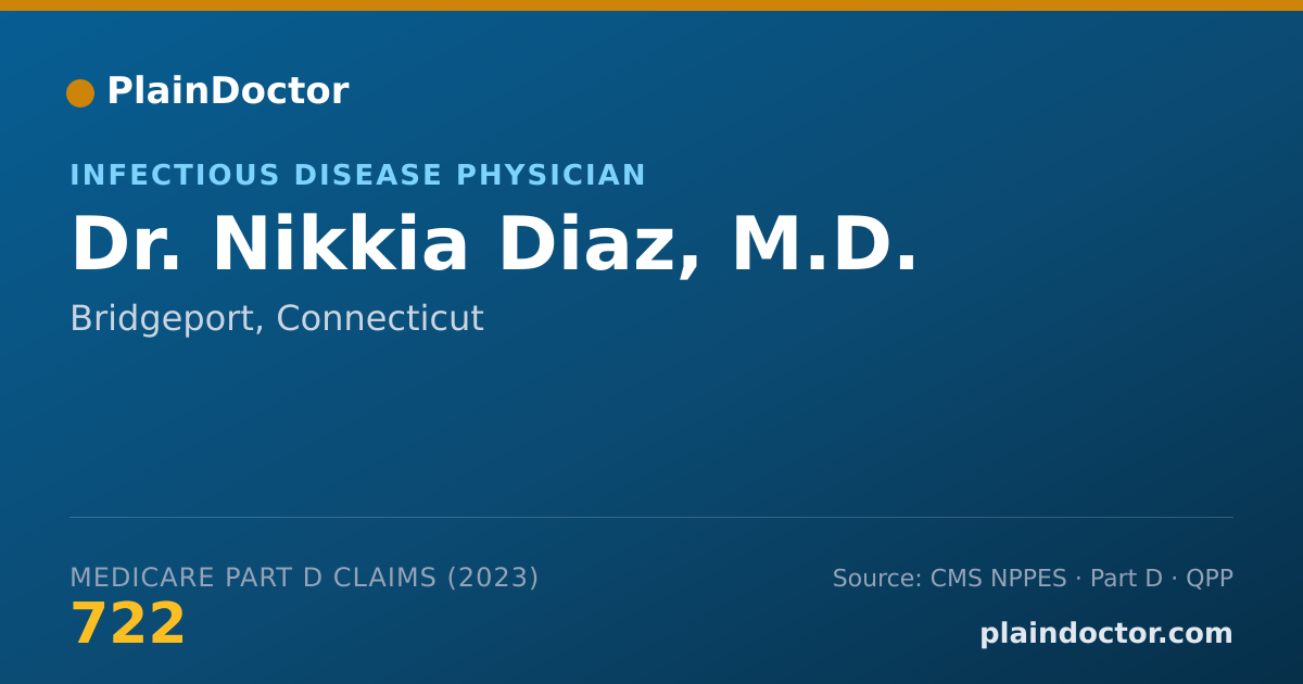 Shareable card for Nikkia Diaz, M.D. - Infectious Disease Physician, Bridgeport, CT