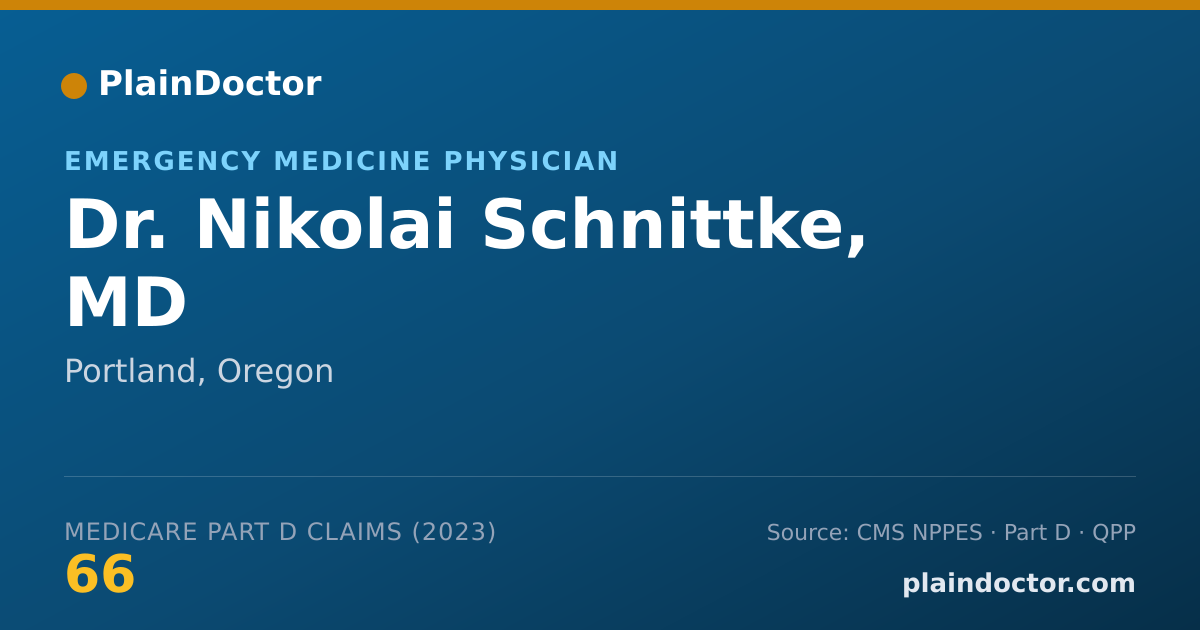 Shareable card for Nikolai Schnittke, MD - Emergency Medicine Physician, Portland, OR