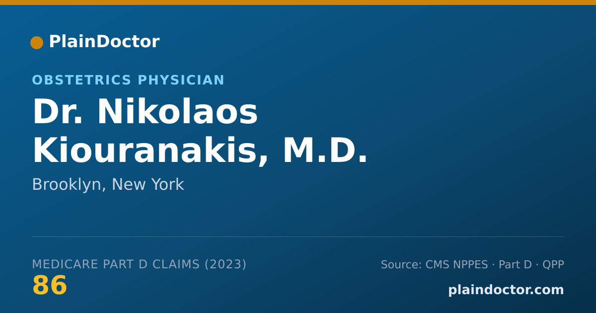 Shareable card for Nikolaos Kiouranakis, M.D. - Obstetrics Physician, Brooklyn, NY