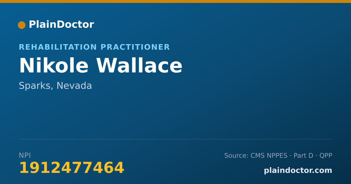 Shareable card for Nikole Wallace - Rehabilitation Practitioner, Sparks, NV
