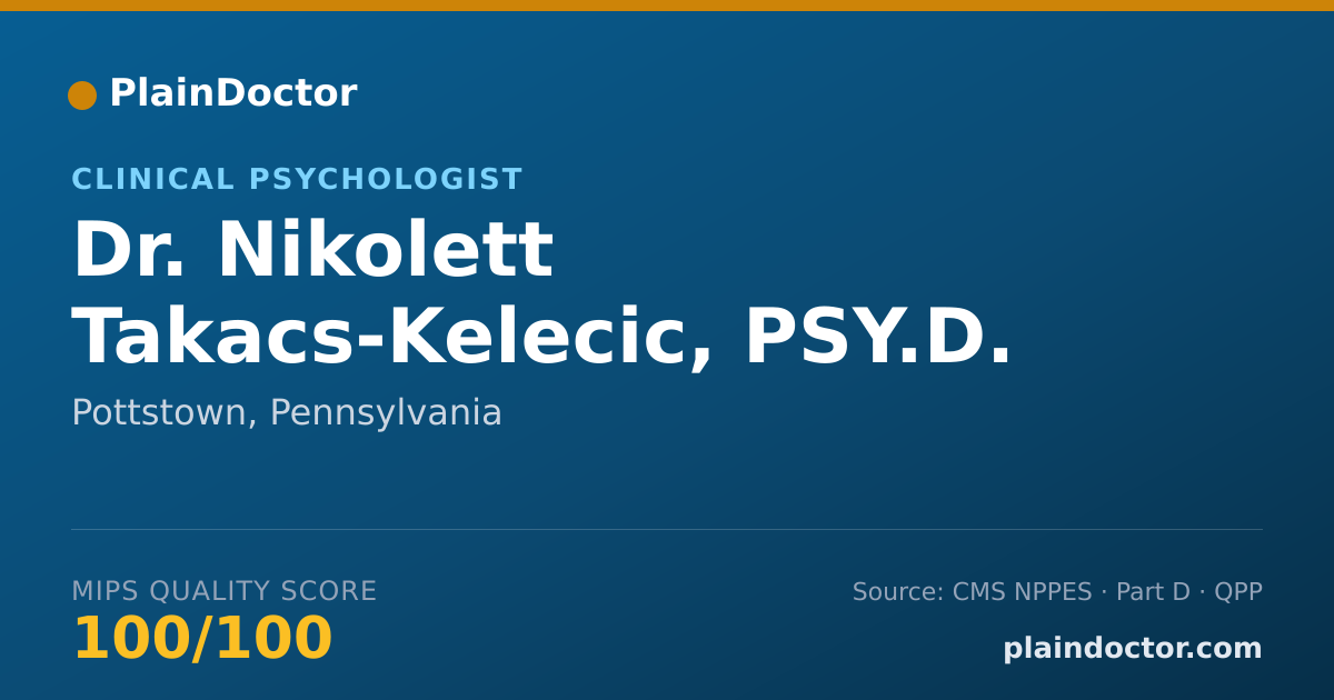 Shareable card for Nikolett Takacs-Kelecic, PSY.D. - Clinical Psychologist, Pottstown, PA