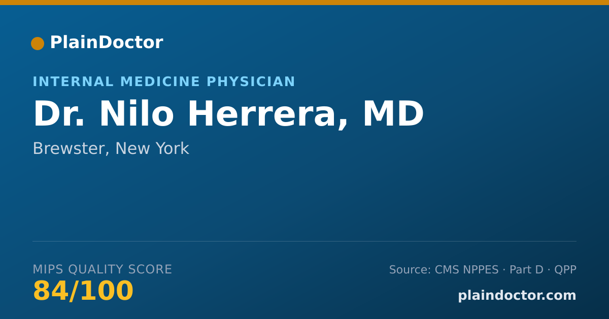Shareable card for Nilo Herrera, MD - Internal Medicine Physician, Brewster, NY