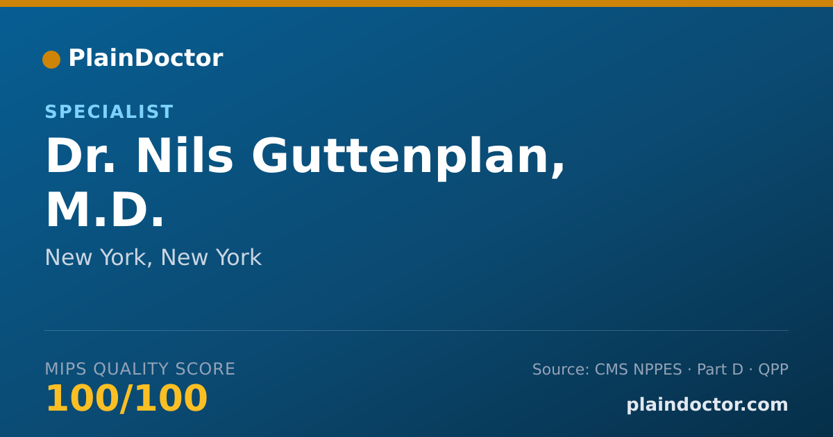Shareable card for Nils Guttenplan, M.D. - Specialist, New York, NY