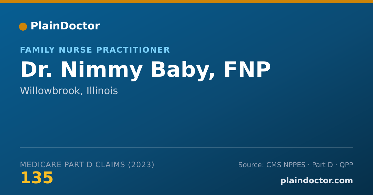 Shareable card for Nimmy Baby, FNP - Family Nurse Practitioner, Willowbrook, IL