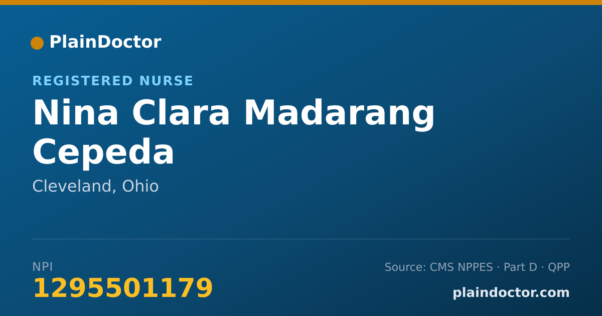 Shareable card for Nina Clara Madarang Cepeda - Registered Nurse, Cleveland, OH