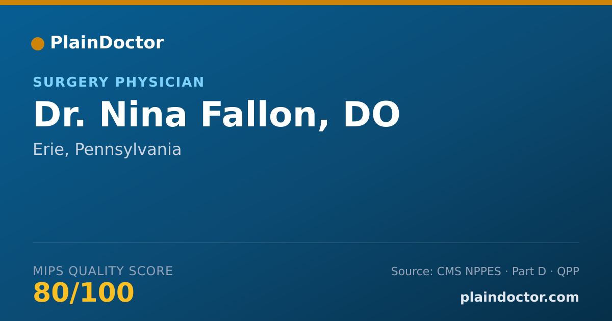 Shareable card for Nina Fallon, DO - Surgery Physician, Erie, PA