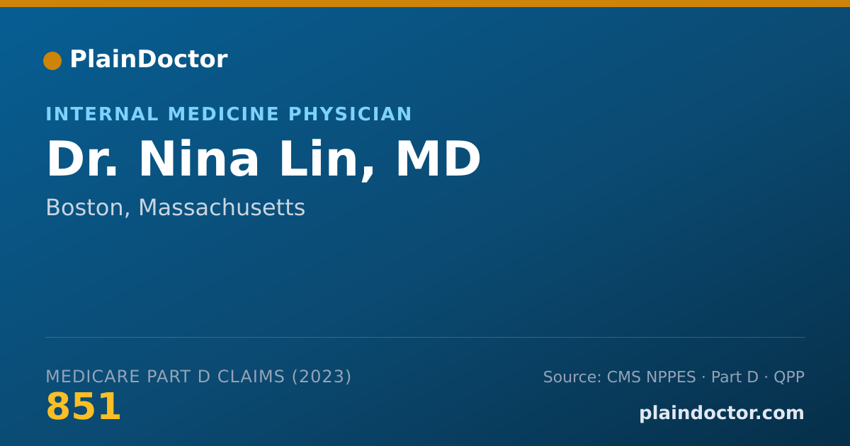 Shareable card for Nina Lin, MD - Internal Medicine Physician, Boston, MA