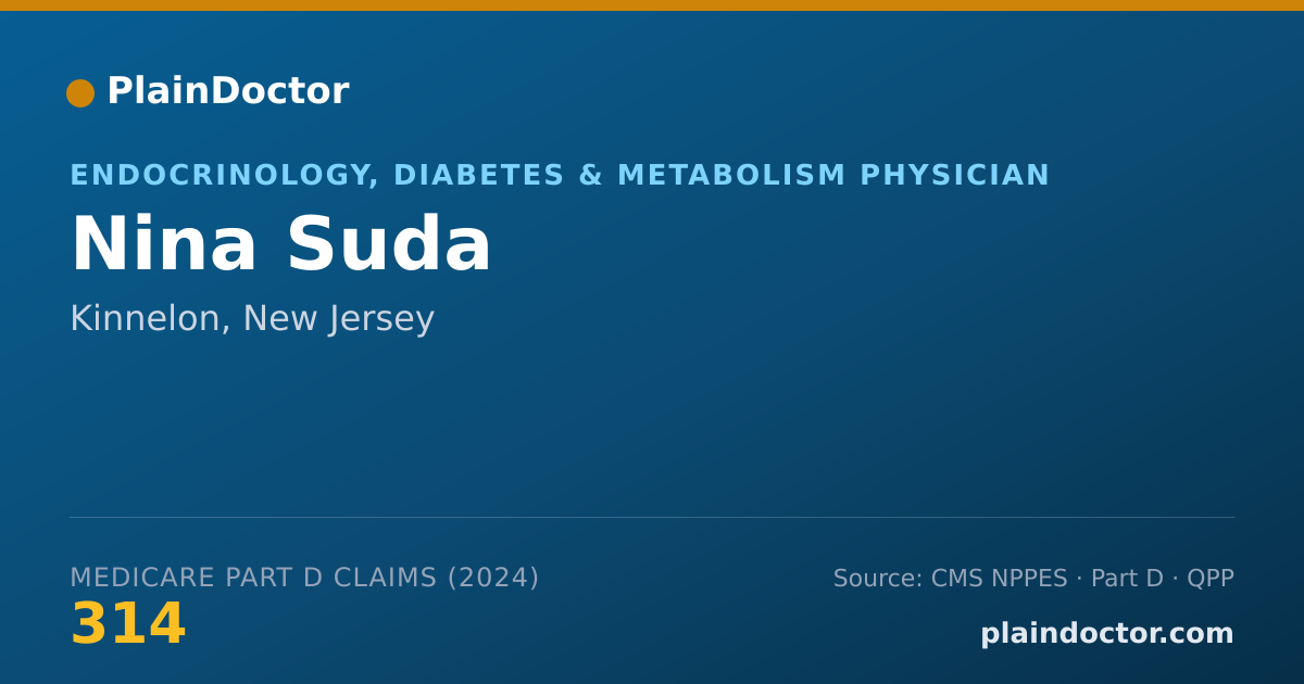 Shareable card for Nina Suda - Endocrinology, Diabetes & Metabolism Physician, Kinnelon, NJ