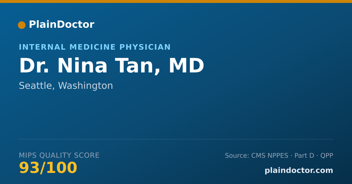 Shareable card for Nina Tan, MD - Internal Medicine Physician, Seattle, WA