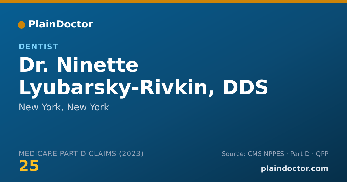 Shareable card for Ninette Lyubarsky-Rivkin, DDS - Dentist, New York, NY