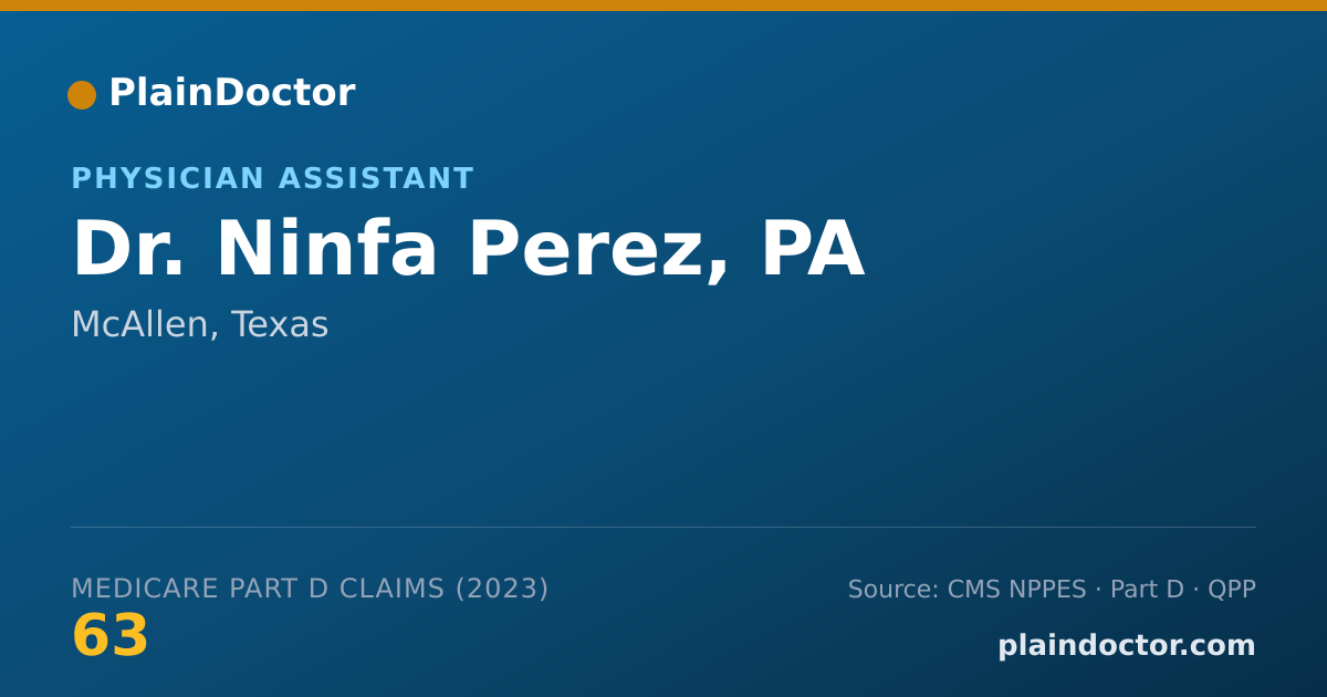 Shareable card for Ninfa Perez, PA - Physician Assistant, McAllen, TX