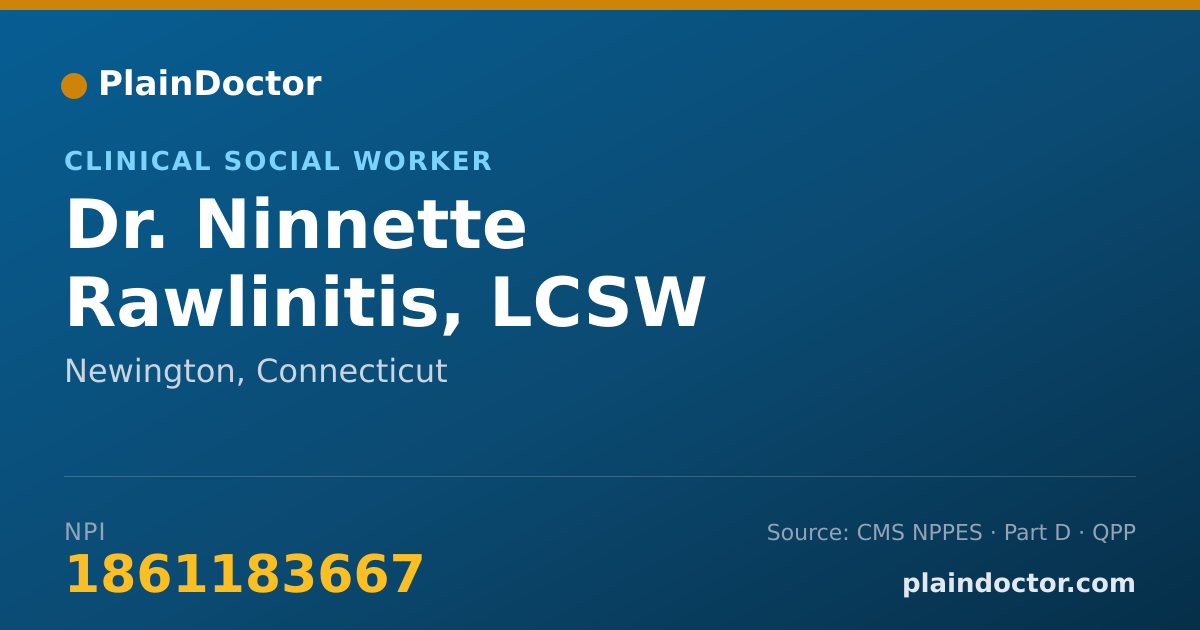 Shareable card for Ninnette Rawlinitis, LCSW - Clinical Social Worker, Newington, CT