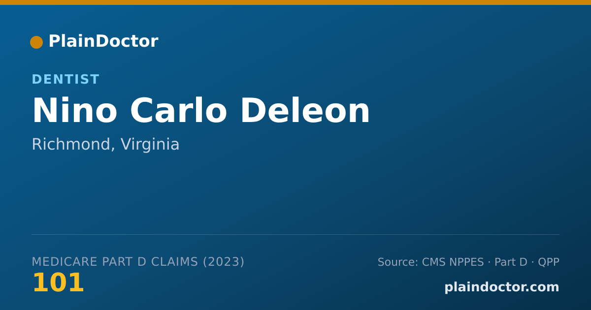 Shareable card for Nino Carlo Deleon - Dentist, Richmond, VA