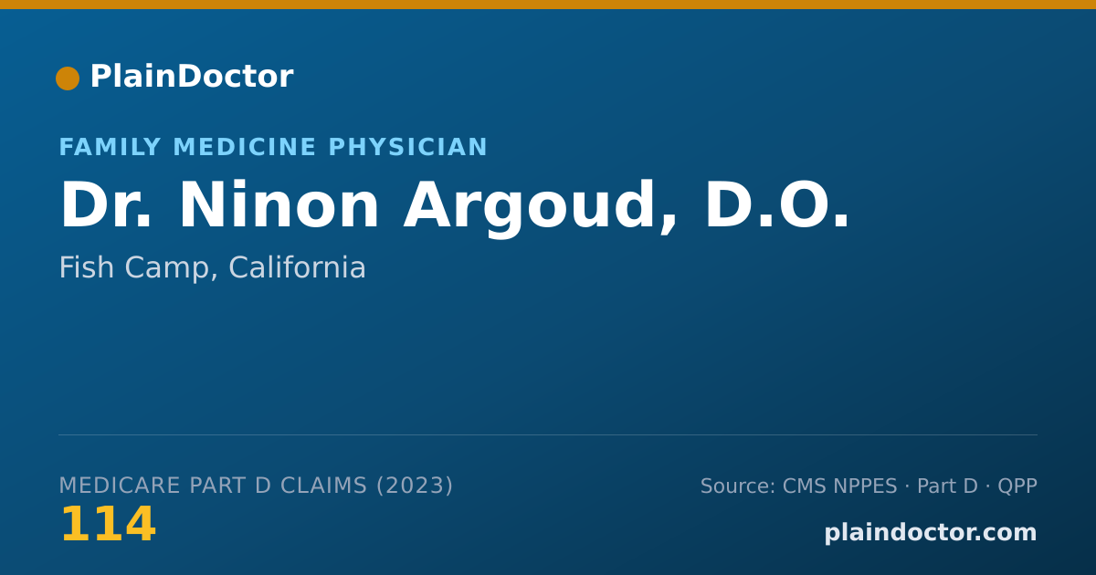 Shareable card for Ninon Argoud, D.O. - Family Medicine Physician, Fish Camp, CA