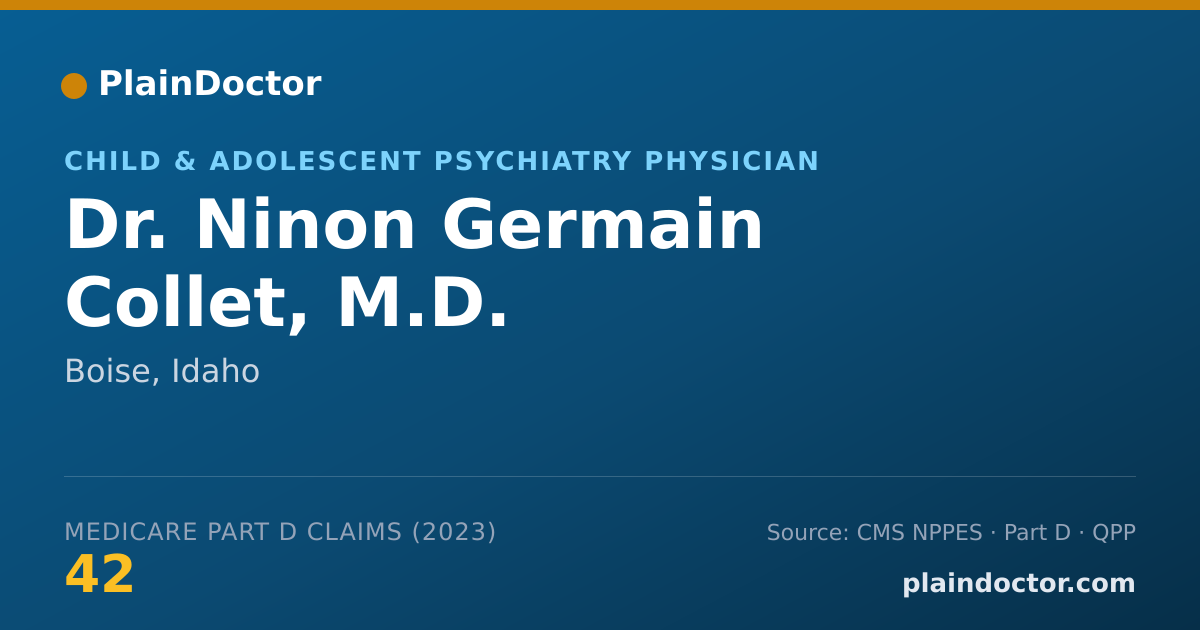 Shareable card for Ninon Germain Collet, M.D. - Child & Adolescent Psychiatry Physician, Boise, ID