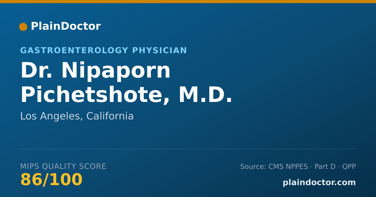 Shareable card for Nipaporn Pichetshote, M.D. - Gastroenterology Physician, Los Angeles, CA