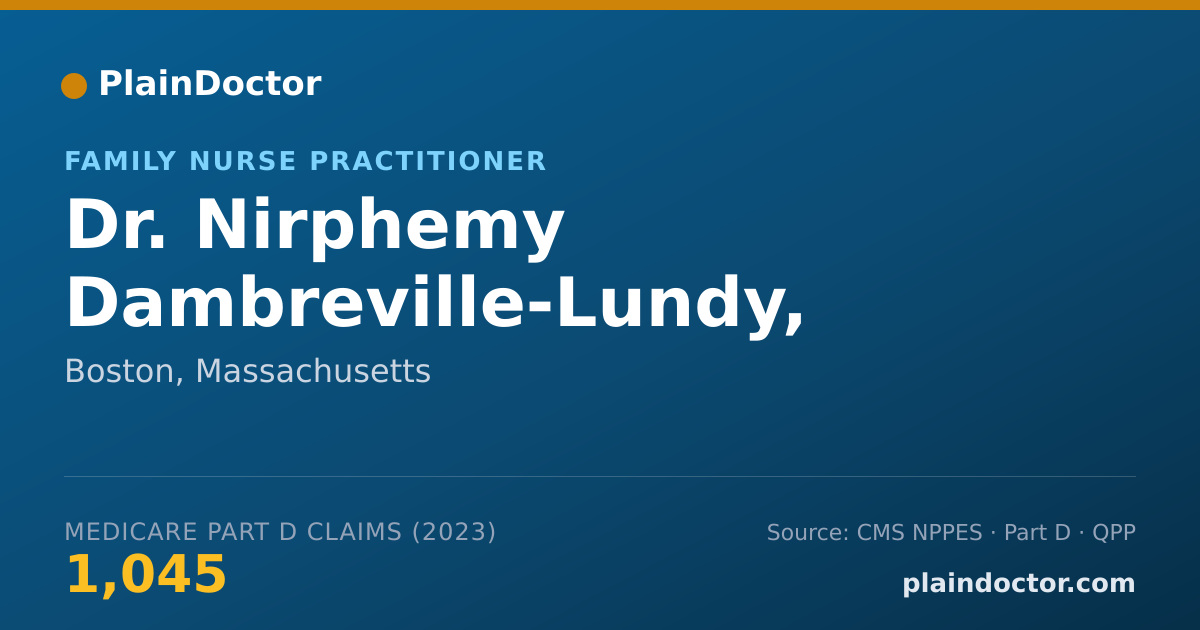 Shareable card for Nirphemy Dambreville-Lundy, FNP-C - Family Nurse Practitioner, Boston, MA