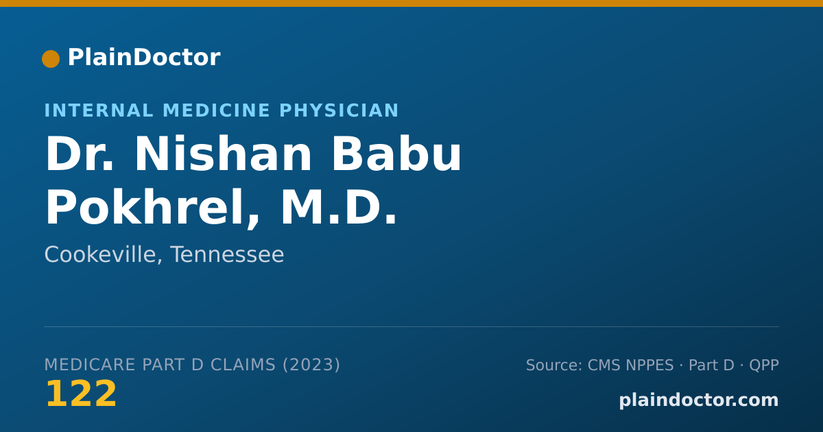 Shareable card for Nishan Babu Pokhrel, M.D. - Internal Medicine Physician, Cookeville, TN