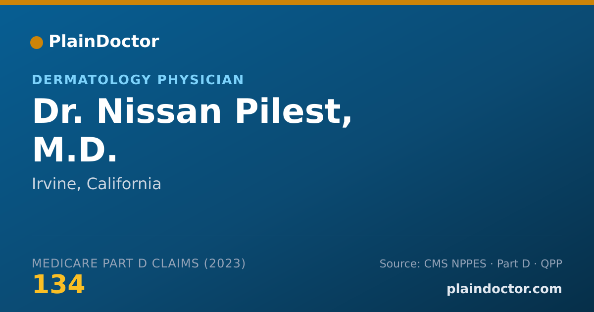 Shareable card for Nissan Pilest, M.D. - Dermatology Physician, Irvine, CA