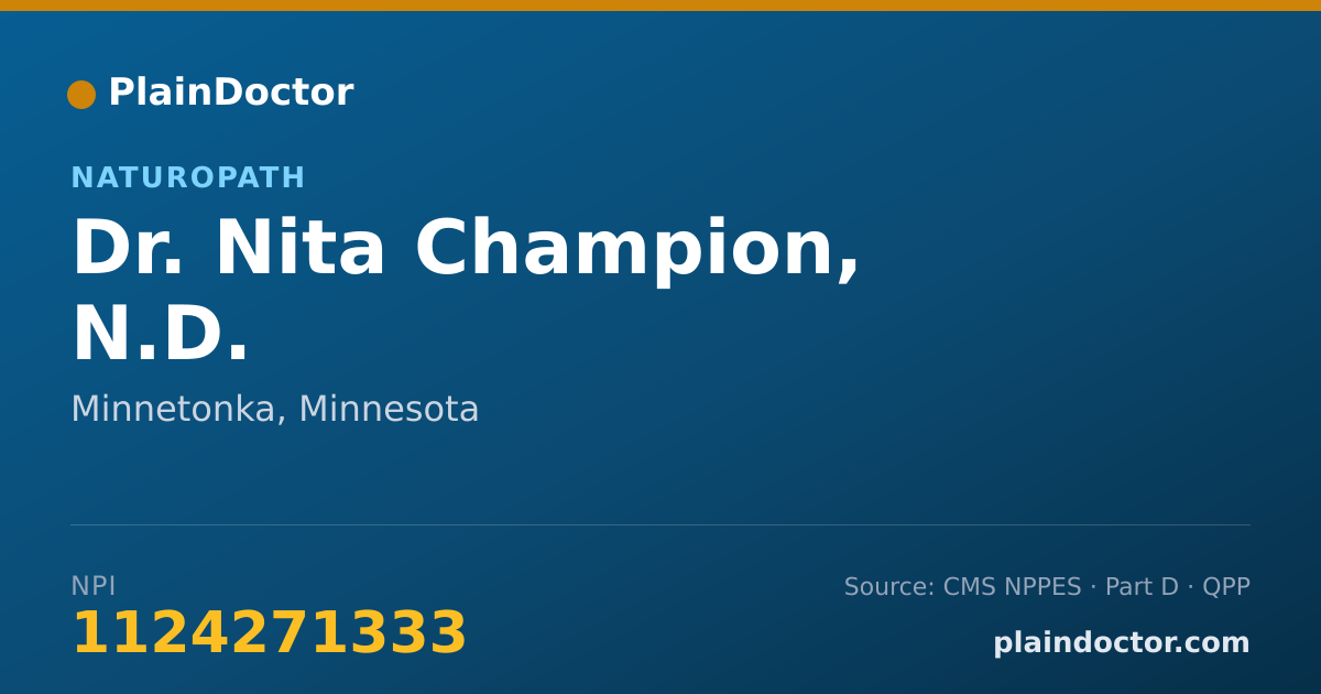 Shareable card for Nita Champion, N.D. - Naturopath, Minnetonka, MN