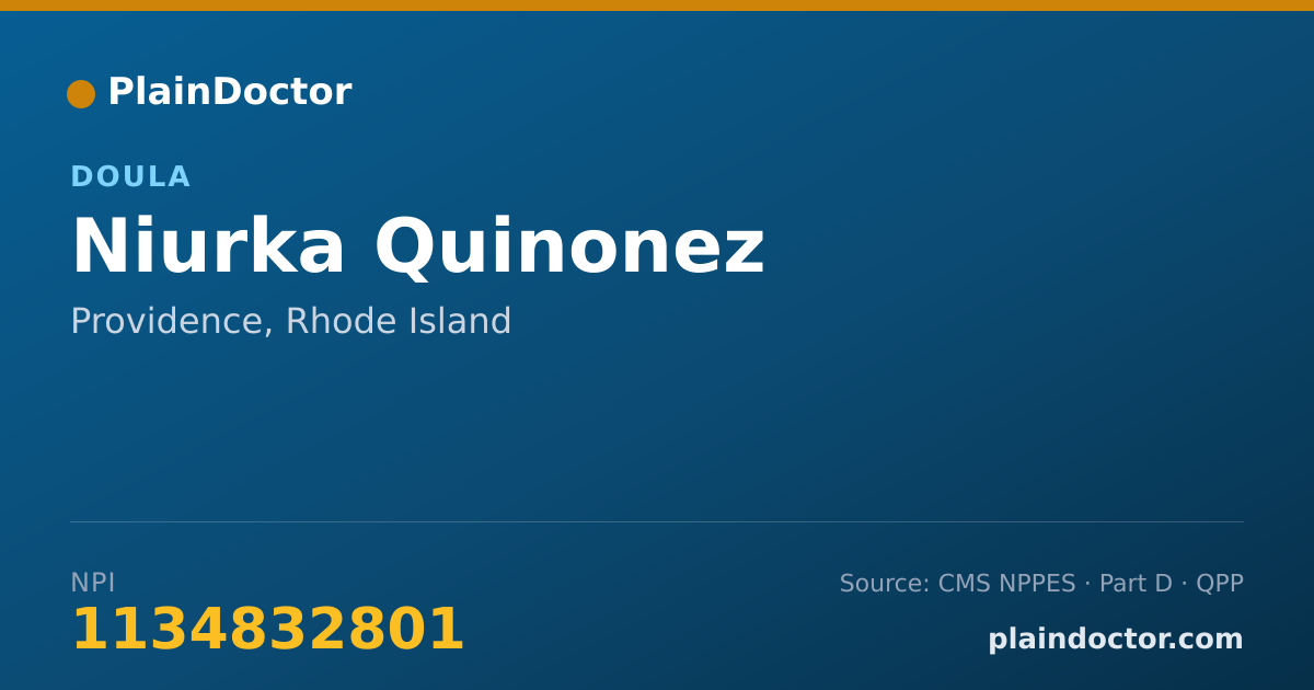 Shareable card for Niurka Quinonez - Doula, Providence, RI