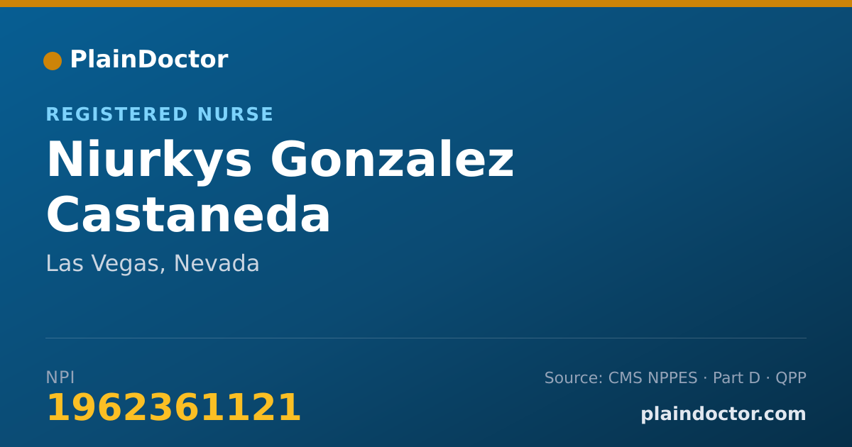 Shareable card for Niurkys Gonzalez Castaneda - Registered Nurse, Las Vegas, NV