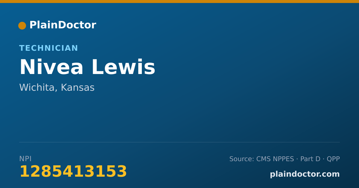 Shareable card for Nivea Lewis - Technician, Wichita, KS