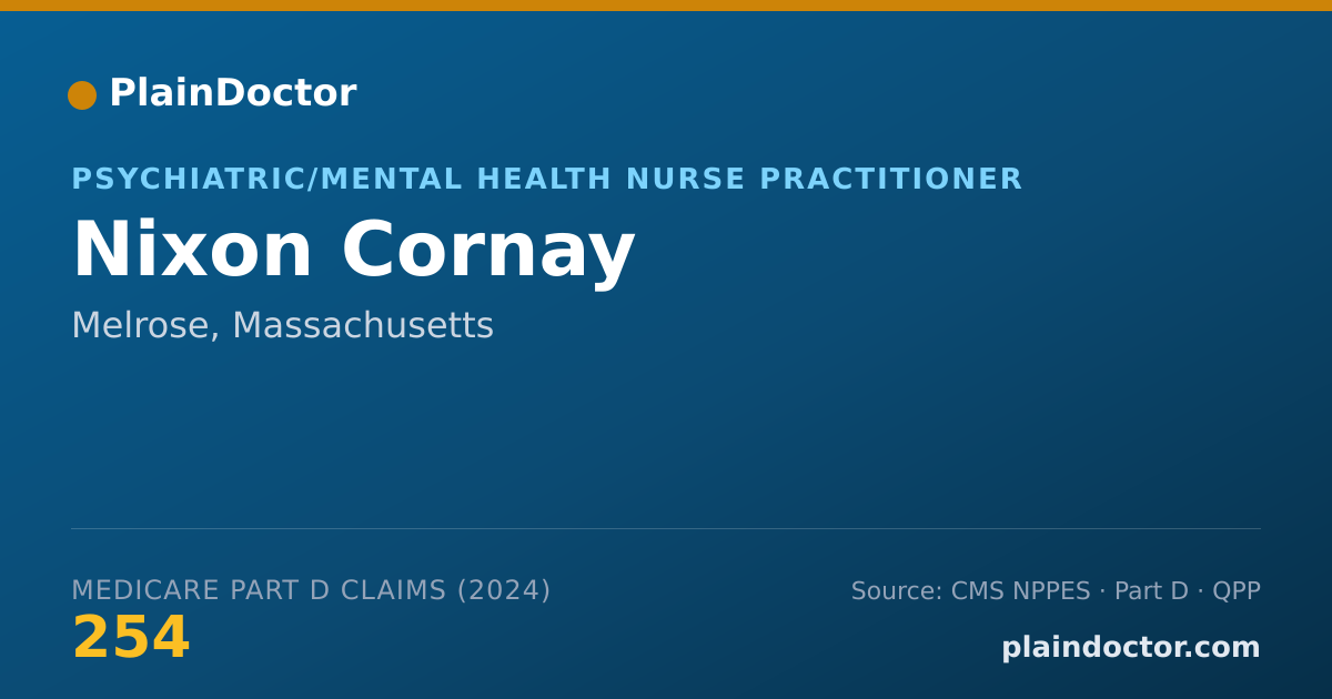 Shareable card for Nixon Cornay - Psychiatric/Mental Health Nurse Practitioner, Melrose, MA