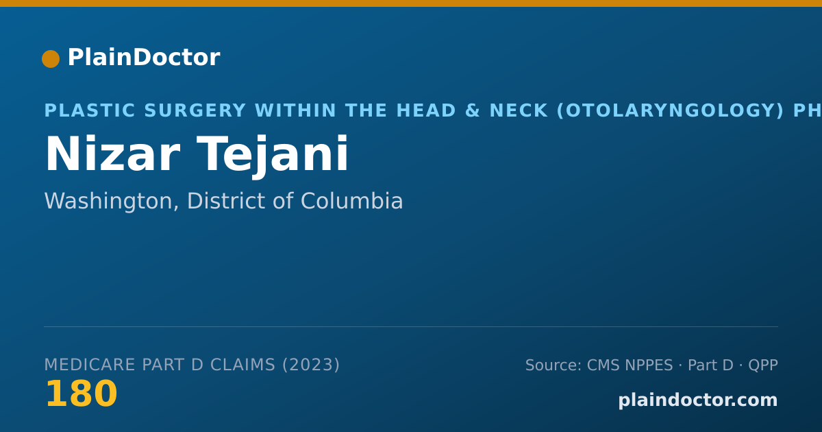 Shareable card for Nizar Tejani - Plastic Surgery within the Head & Neck (Otolaryngology) Physician, Washington, DC